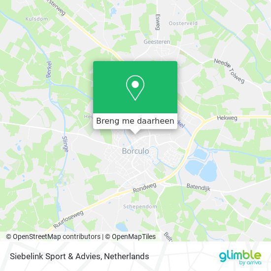 Siebelink Sport & Advies kaart