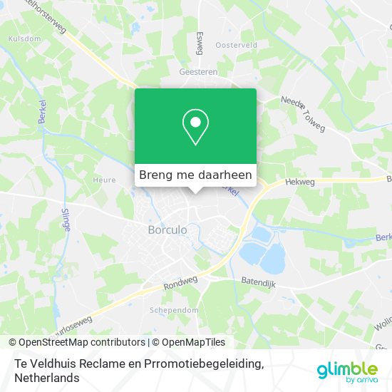 Te Veldhuis Reclame en Prromotiebegeleiding kaart