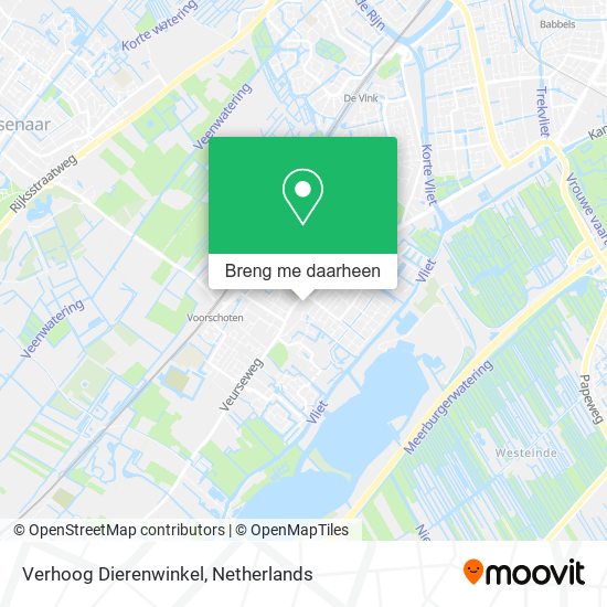 Verhoog Dierenwinkel kaart