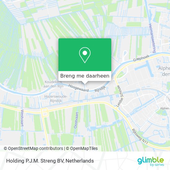 Holding P.J.M. Streng BV kaart