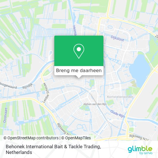 Behonek International Bait & Tackle Trading kaart