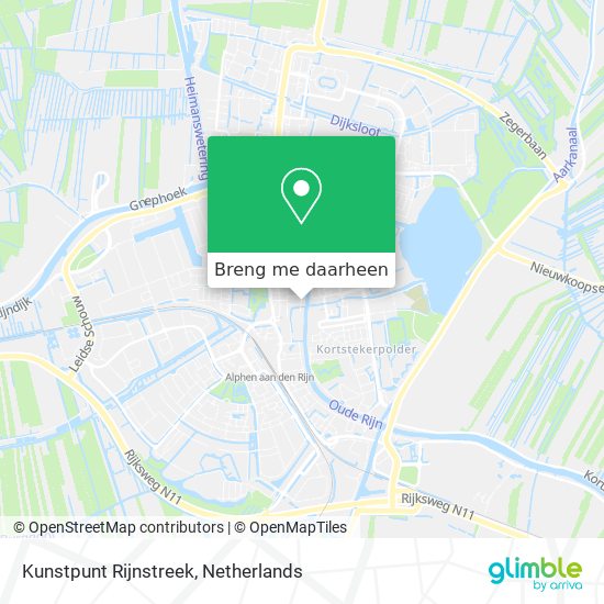 Kunstpunt Rijnstreek kaart