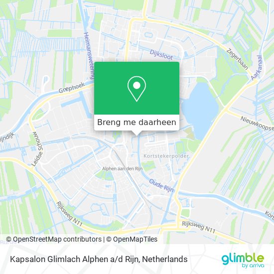 Kapsalon Glimlach Alphen a / d Rijn kaart