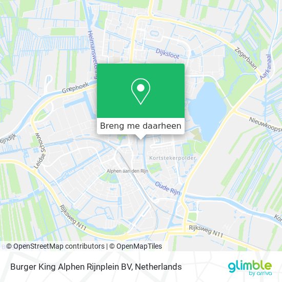 Burger King Alphen Rijnplein BV kaart