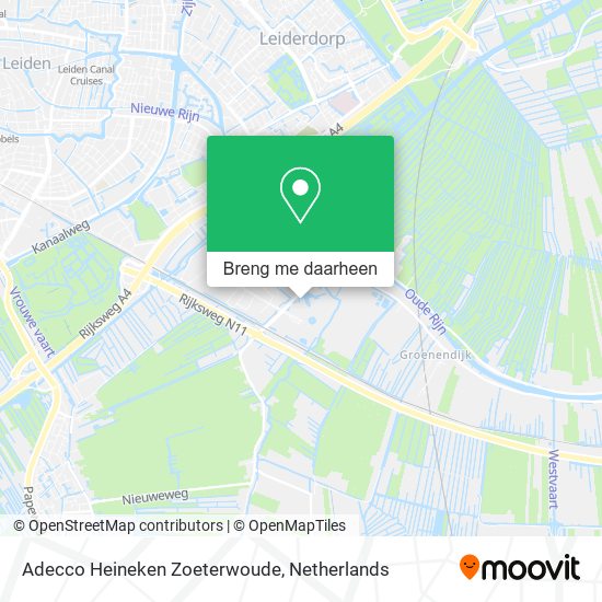 Adecco Heineken Zoeterwoude kaart