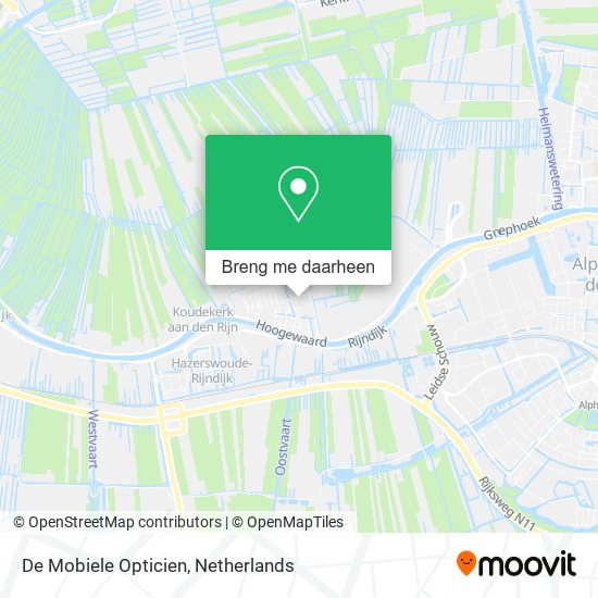 De Mobiele Opticien kaart