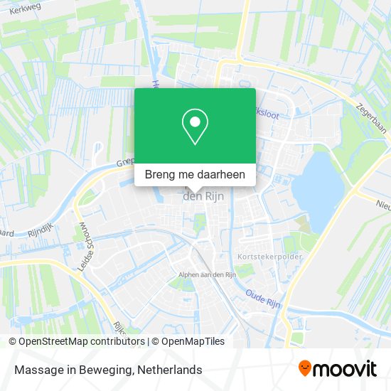 Massage in Beweging kaart