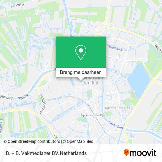 B. + B. Vakmedianet BV kaart