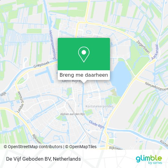 De Vijf Geboden BV kaart