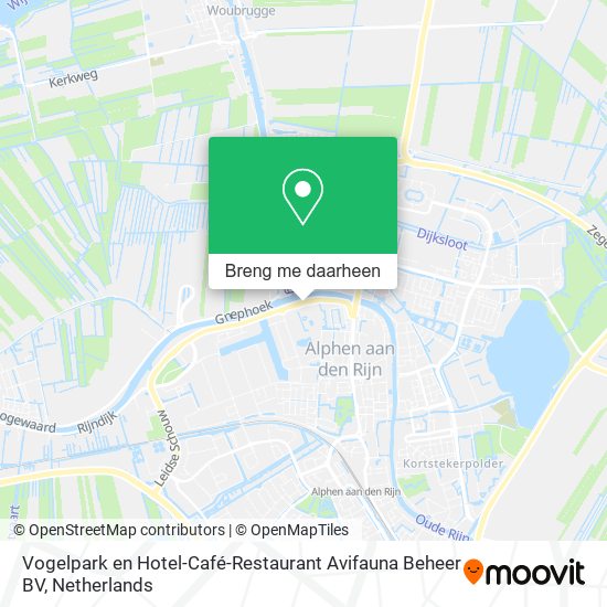 Vogelpark en Hotel-Café-Restaurant Avifauna Beheer BV kaart