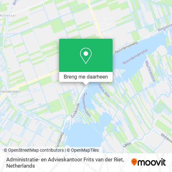Administratie- en Advieskantoor Frits van der Riet kaart