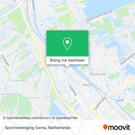 Sportvereniging Gems kaart