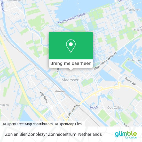 Zon en Sier Zonplezyr Zonnecentrum kaart