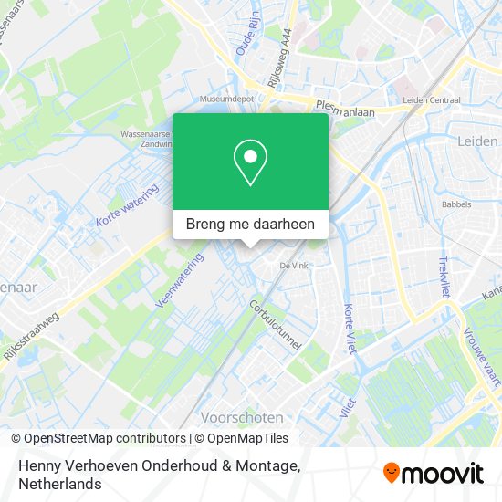 Henny Verhoeven Onderhoud & Montage kaart