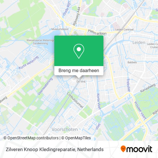Zilveren Knoop Kledingreparatie kaart