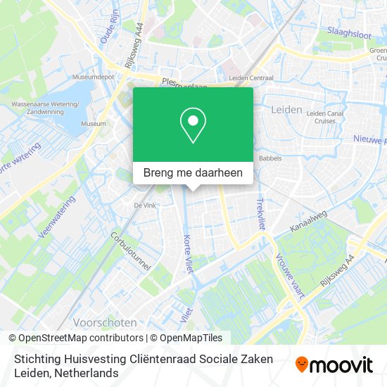 Stichting Huisvesting Cliëntenraad Sociale Zaken Leiden kaart