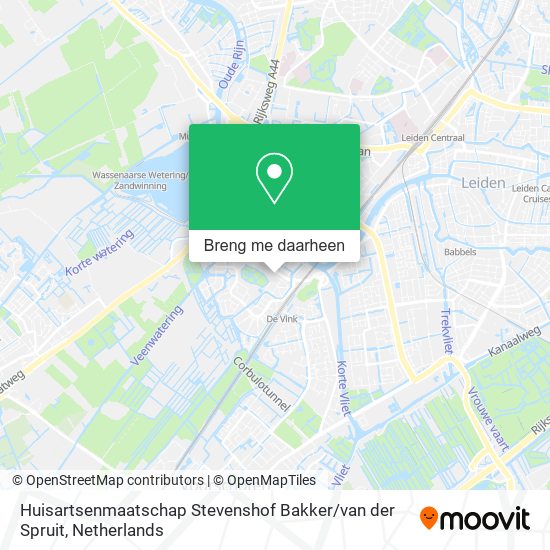 Huisartsenmaatschap Stevenshof Bakker / van der Spruit kaart