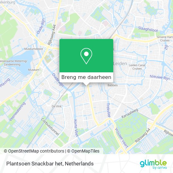 Plantsoen Snackbar het kaart