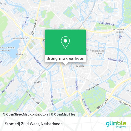 Stomerij Zuid West kaart