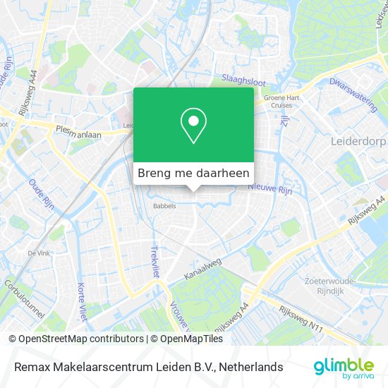 Remax Makelaarscentrum Leiden B.V. kaart