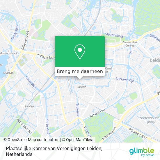 Plaatselijke Kamer van Verenigingen Leiden kaart