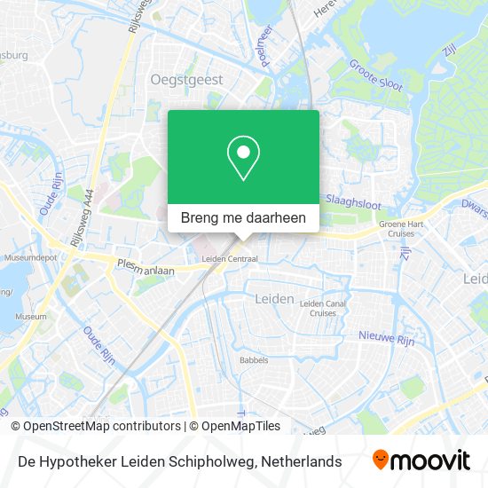 De Hypotheker Leiden Schipholweg kaart