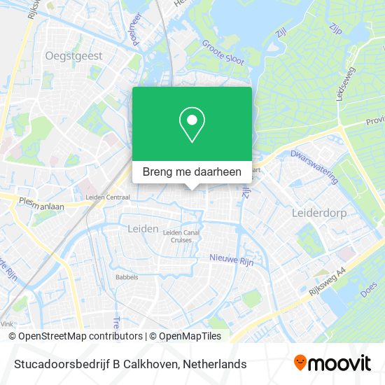 Stucadoorsbedrijf B Calkhoven kaart