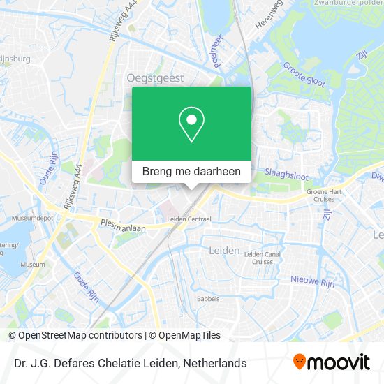 Dr. J.G. Defares Chelatie Leiden kaart