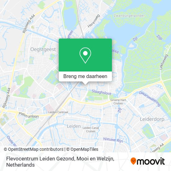 Flevocentrum Leiden Gezond, Mooi en Welzijn kaart