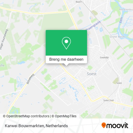 Karwei Bouwmarkten kaart