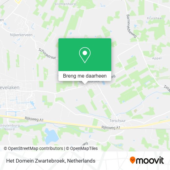 Het Domein Zwartebroek kaart