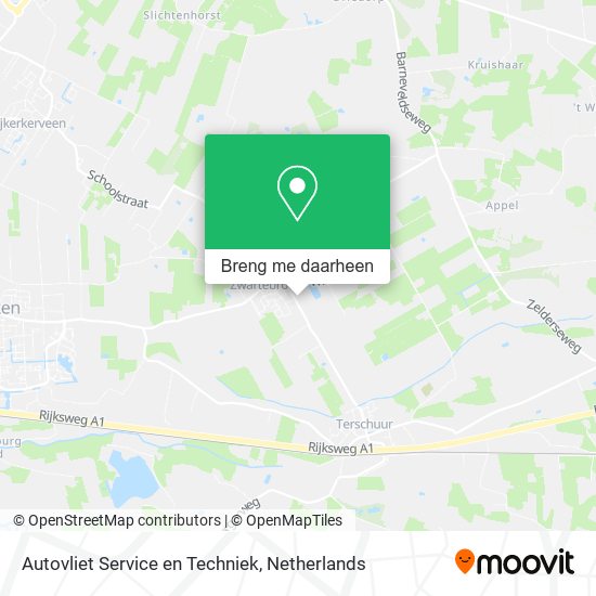 Autovliet Service en Techniek kaart