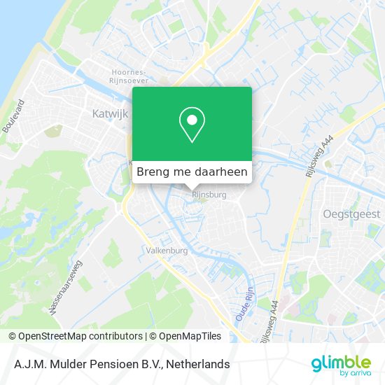 A.J.M. Mulder Pensioen B.V. kaart