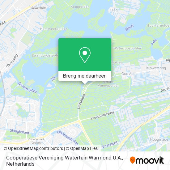 Coöperatieve Vereniging Watertuin Warmond U.A. kaart