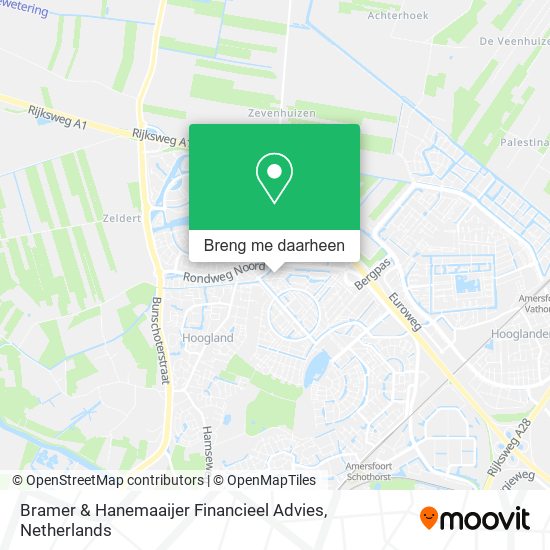 Bramer & Hanemaaijer Financieel Advies kaart