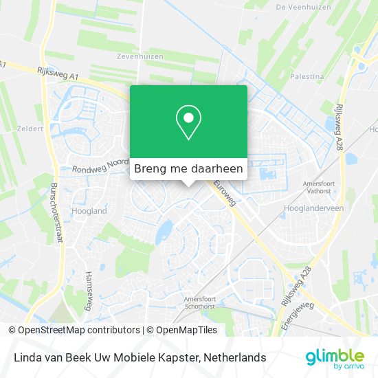 Linda van Beek Uw Mobiele Kapster kaart