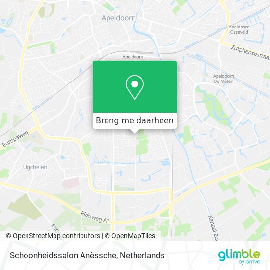 Schoonheidssalon Anèssche kaart