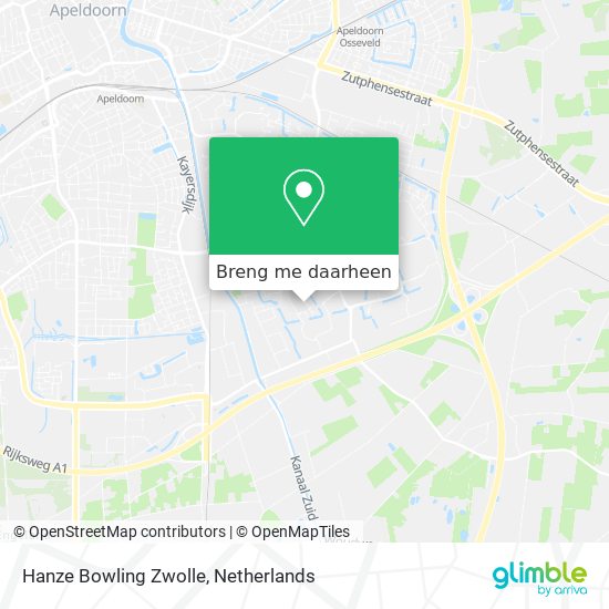 Hanze Bowling Zwolle kaart