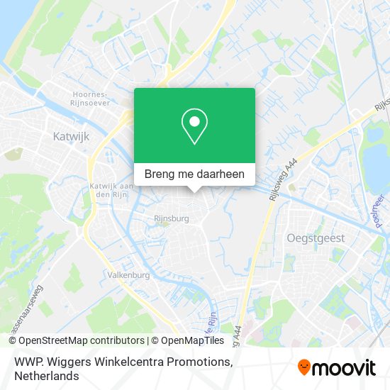 WWP. Wiggers Winkelcentra Promotions kaart