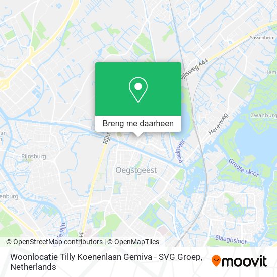 Woonlocatie Tilly Koenenlaan Gemiva - SVG Groep kaart