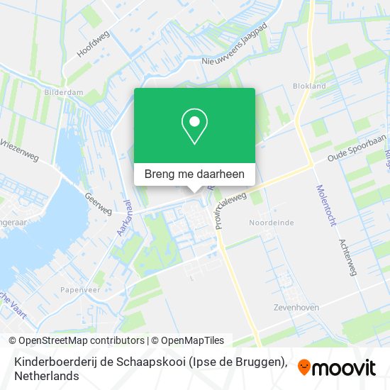 Kinderboerderij de Schaapskooi (Ipse de Bruggen) kaart