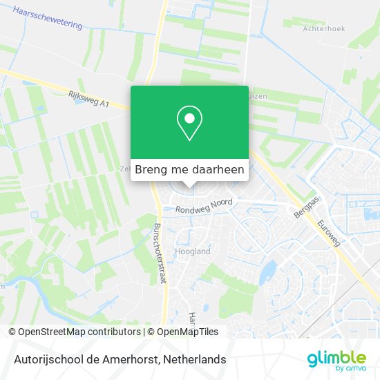 Autorijschool de Amerhorst kaart