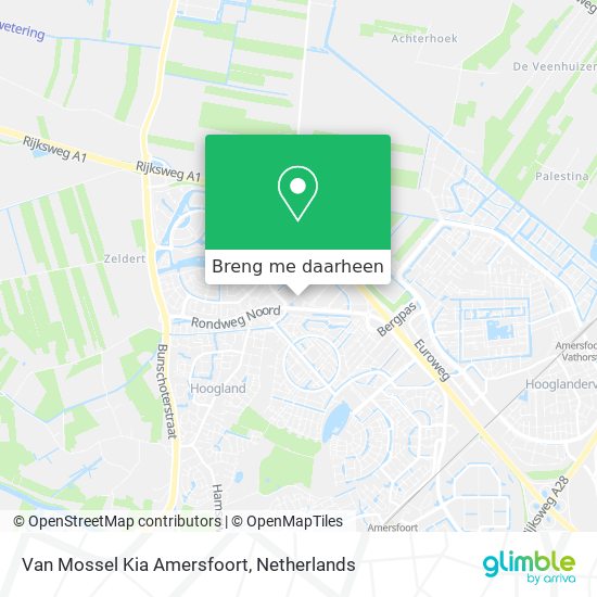 Van Mossel Kia Amersfoort kaart