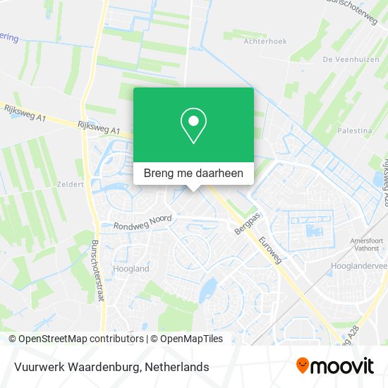 Vuurwerk Waardenburg kaart