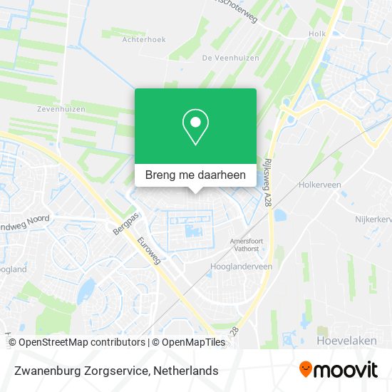 Zwanenburg Zorgservice kaart