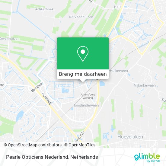 Pearle Opticiens Nederland kaart