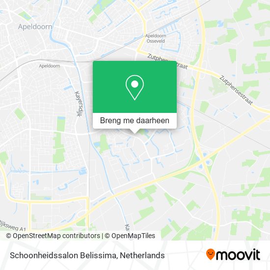 Schoonheidssalon Belissima kaart