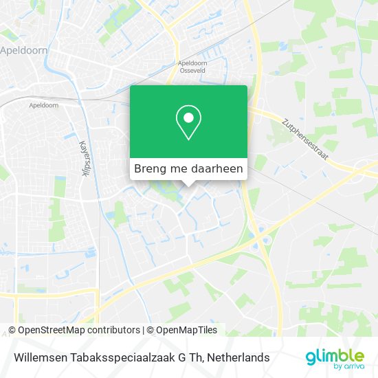 Willemsen Tabaksspeciaalzaak G Th kaart