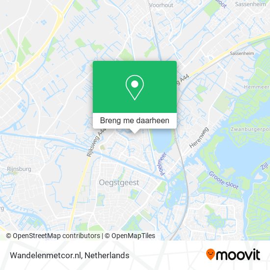 Wandelenmetcor.nl kaart