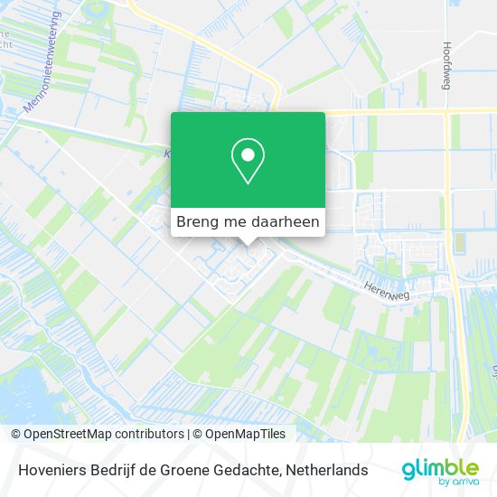 Hoveniers Bedrijf de Groene Gedachte kaart